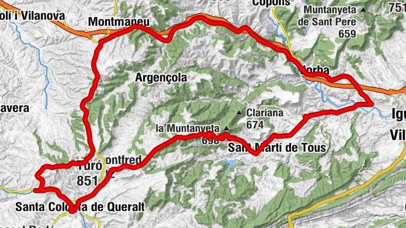 Rauric - Església de Santa Maria - Montfred - Turó del Galutxo
