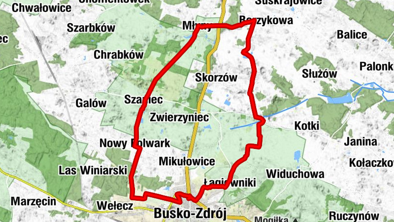 Busko-Zdrój - Kaplica cmentarna - Kościół pw. Wniebowzięcia Najświętszej Marii Panny w Szańcu - Kaplica