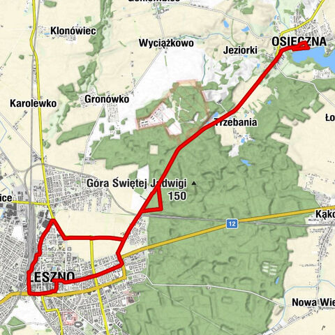 Leszno - Trzebania - Osieczna