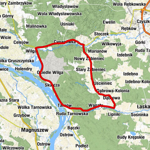 Cyganówka - Brzezina - Trzcianka - Naddawki