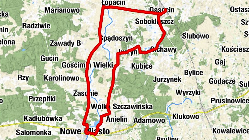Gąsocin - Soboklęszcz - Nowe Miasto