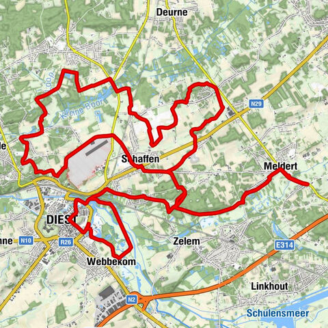 Mellaar - Sint-Annakapel - Sint-Willibrorduskerk - Meldert
