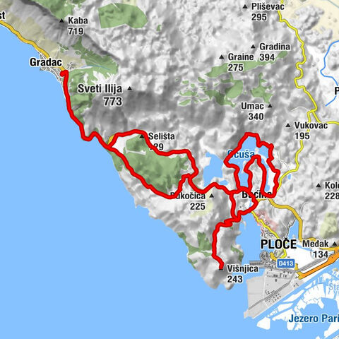 Baćina - Bristova Doca - Višnjica - Šipak