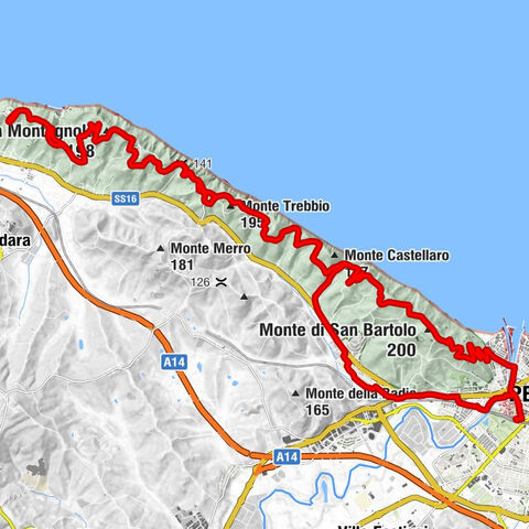 Pesaro - Monte di San Bartolo - Monte Trebbio - La Montagnola