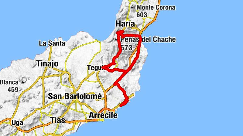 Costa Teguise - Arepera Bar - Don Quijote - Ermita de San Leandro