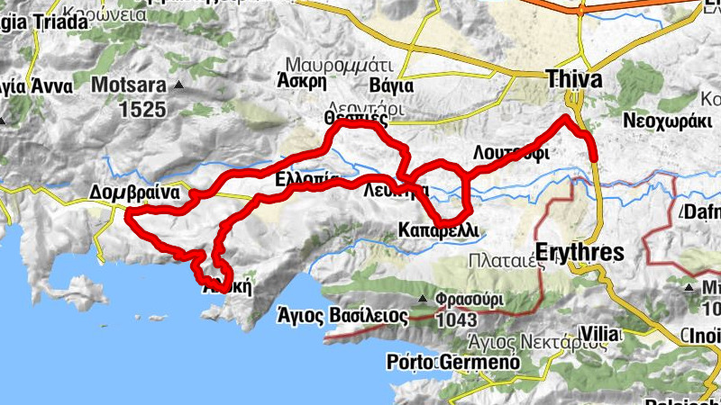 Θήβα - Λουτούφι - Μελισσοχώρι - Καπαρέλλι