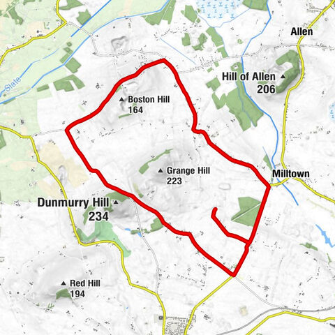 Rathbride - Wheelam Cross Roads - Bull Ring Cross Roads - Curragh