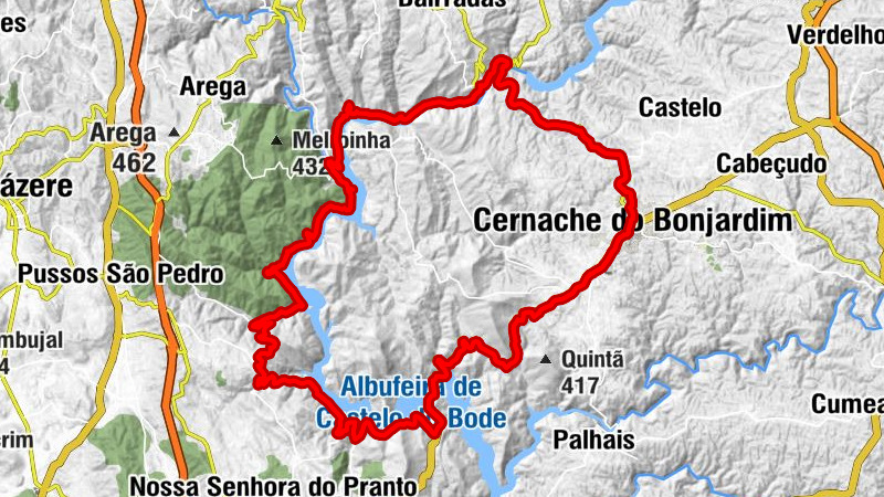 Foz de Alge - Bairro da Bouçã - Cernache do Bonjardim - Arega