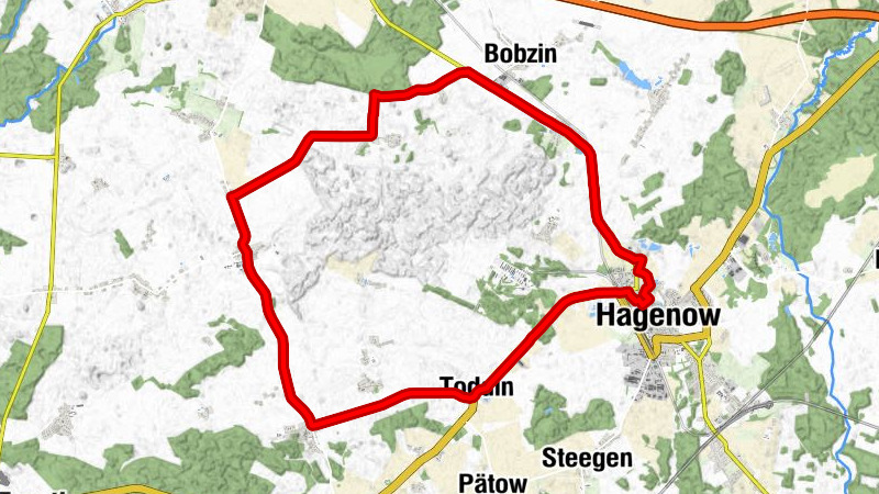 Setzin - Toddin - Hagenow - Klein Wolde