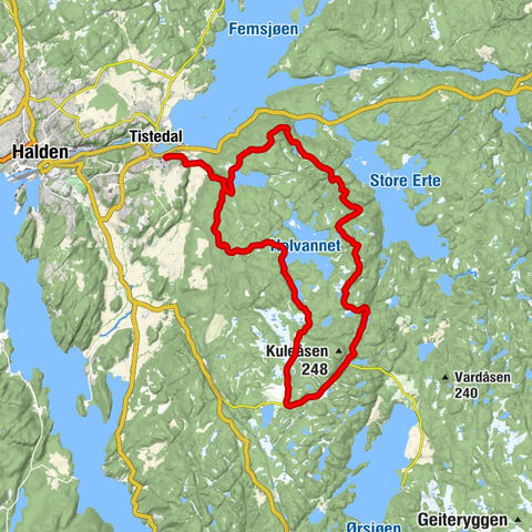 Lilledal - Kula - Ånerødfjellet - Haugen