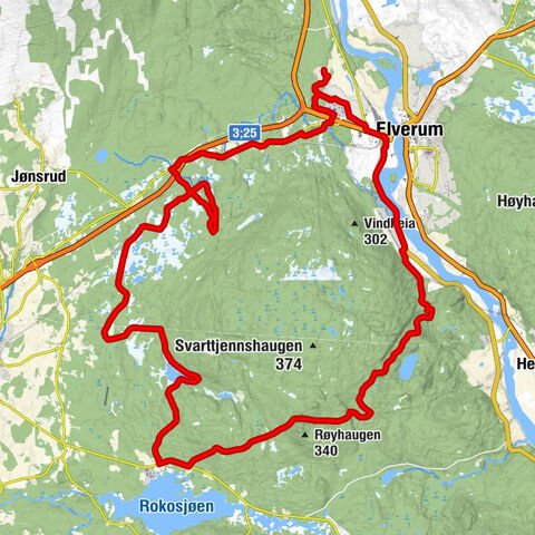 Slåttmyrbakken - Østerdalsporten - Midtskogen - Elverum