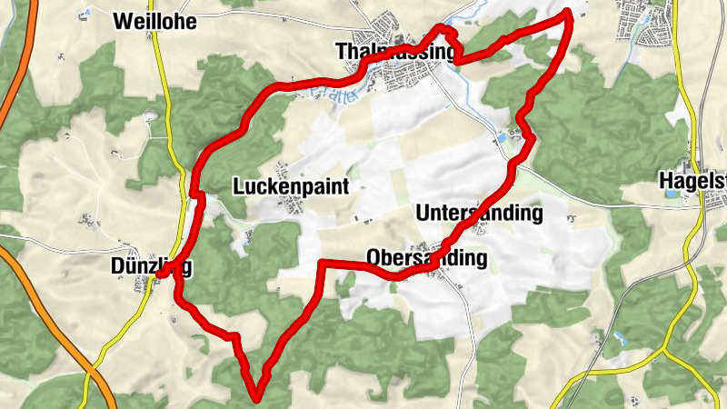 Dünzling - Geiergucken - Westerberg - Kaltenberg