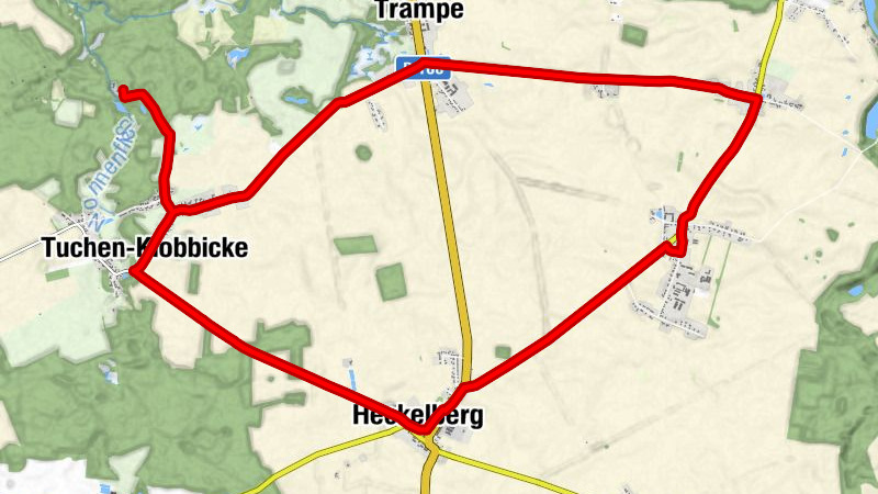 Tuchen / Klobbicke - Tuchen-Klobbicke - Heckelberg - Kruge