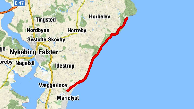 Laksenborg - Sildestrup Strand - Elkenøre Strand - Campinggården Ulslev Strand Restaurant