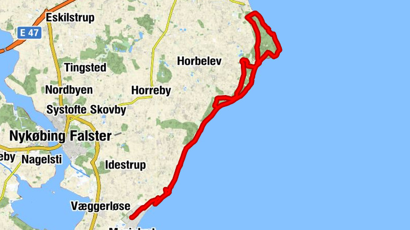 Laksenborg - Sildestrup Strand - Elkenøre Strand - Campinggården Ulslev Strand Restaurant