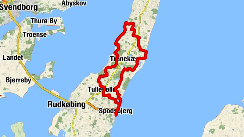 Gammel Spodsbjerg - Spodsbjerg - Løkkeby - Tullebølle Kirke