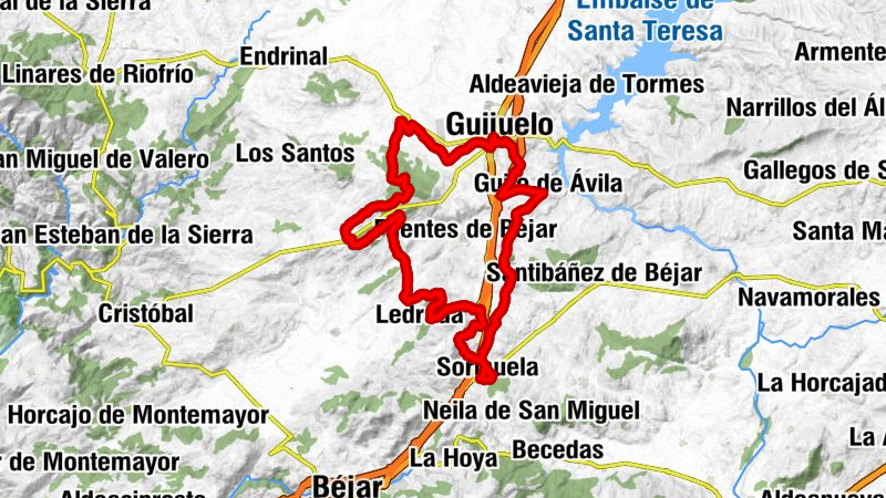 Antigua Estación de Guijuelo - el Hermanito Grande - Cabezo la Fuente - Puerto de Fuentefría