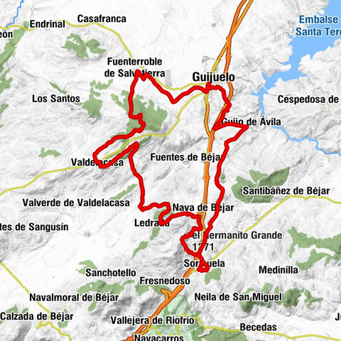 Antigua Estación de Guijuelo - el Hermanito Grande - Cabezo la Fuente - Puerto de Fuentefría