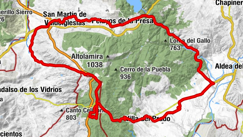 San Martín de Valdeiglesias - Villa del Prado - El Molino - Urbanización Ribera del Alberche