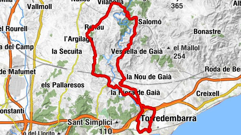 Altafulla - Tamarit - Altafulla - Sant Jordi - Torredembarra