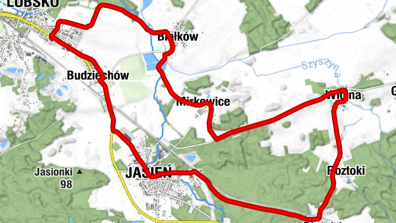 Hynków - Białków - Jasień - Lubsko