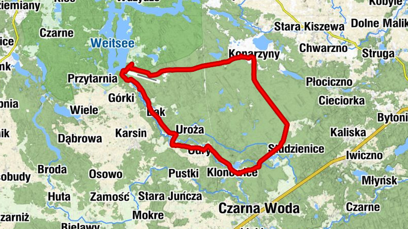 Czarnowodzianka - Borsk - Żebrowo - Bąk