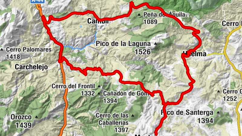 Montejícar - Collado de la Cuesta - Huelma - Hotel-Restaurante Alcaidía de Mágina