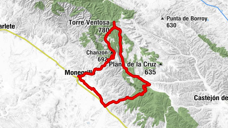 Monegrillo - Mirador de Bujal - Torre Ventosa