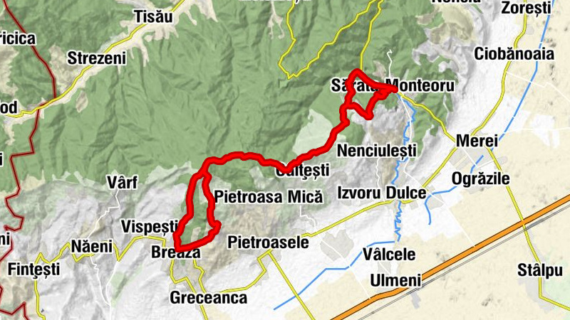 Sărata-Monteoru - Ceres - Dealul Istrița - Breaza