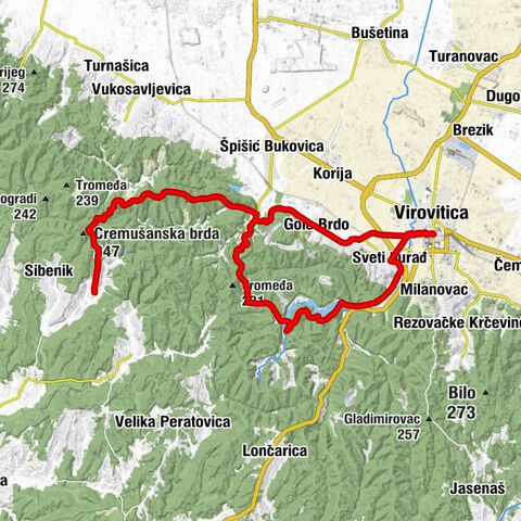 Removac - Virovitica - Podgorje - Golo Brdo