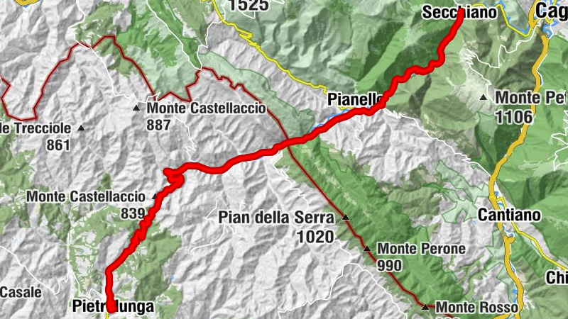Pietralunga - Pianello - Pian di Polea