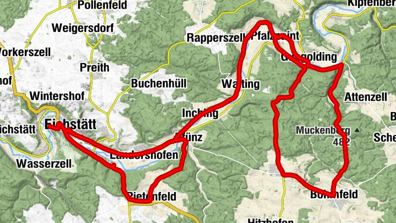 Hofmühle - Marienkapelle Inching - Hl. Kreuz - Schutzengelkirche