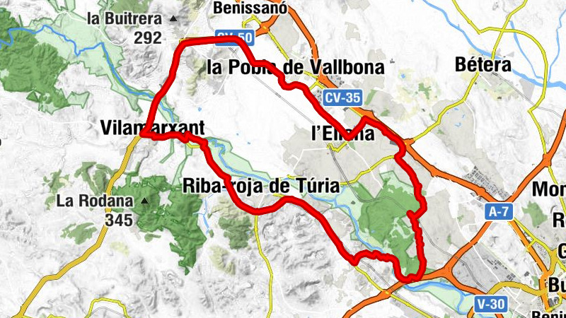 la Vallesa - Riba-roja de Túria - Vilamarxant - Benaguasil
