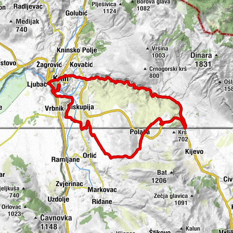 Knin - Požar - Potkonje