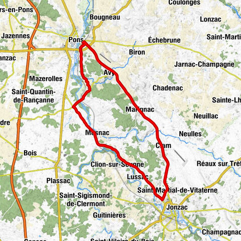 Pons - Les Aires - Le Portail Rouge - Église Saint-Georges