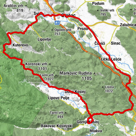 Otočac - Kuća Donji Kosinj - crkva Presvetog trojstva - crkva svetog Georgija