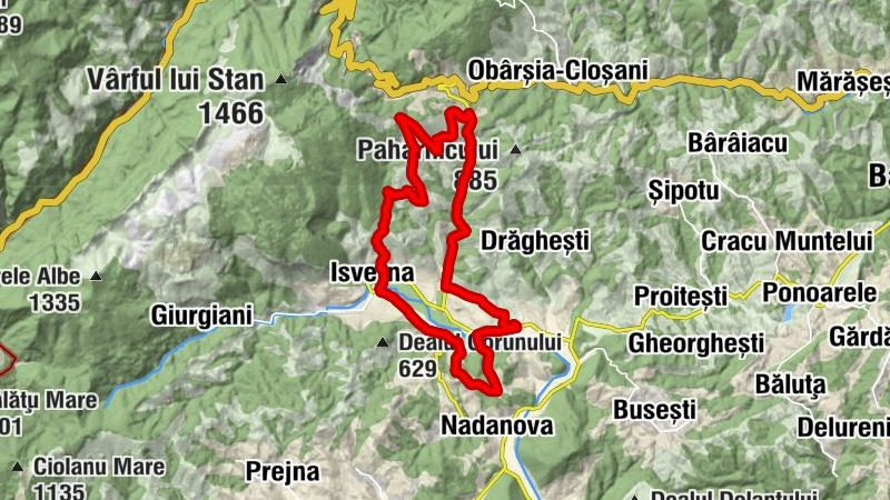 Isverna - Seliștea - Godeanu - Dealul Fluerea