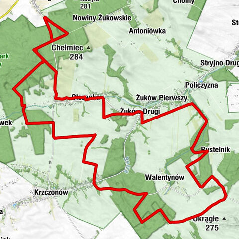 Olszanka - Zastawie - Majdanek-Żuków