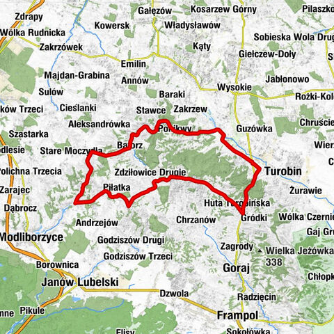 Wierzchowiska Pierwsze - Kaplica pw. Matki Bożej Różańcowej - Kościół pw. Narodzenia Najświętszej Maryi Panny - Meczkowa Góra