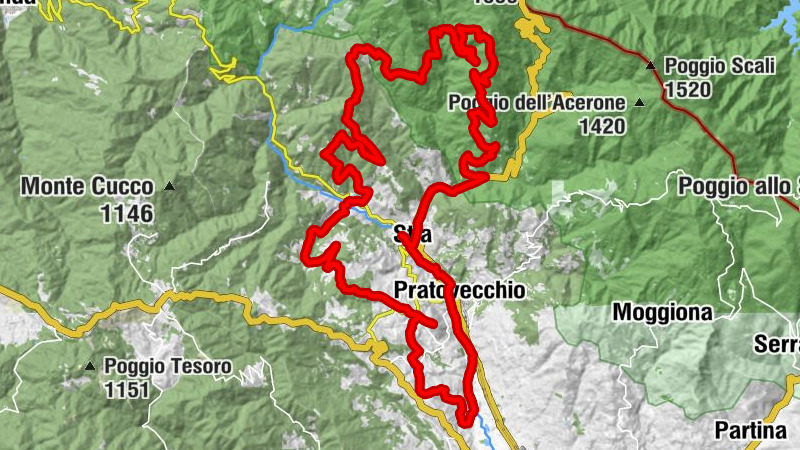 Pratovecchio Stia - Monte Tufone - Monte Giogarello - Pian del Papa