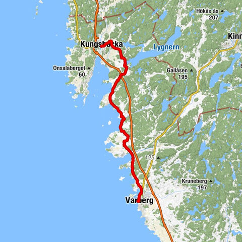 Kungsbacka - Fjärås kyrka - Värö kyrka - Varberg