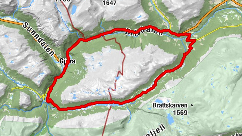 Gjøra kapell - Gjøra - Krokbygda - Slipran hytteområde