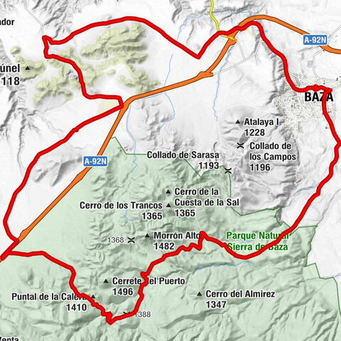 Baza - Fuente de la Taza - Collado del Tardón