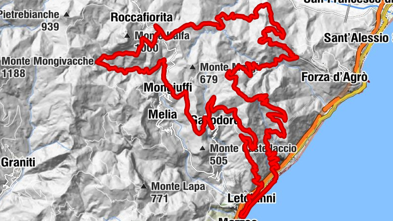 Letojanni - Monte Pietrabianca - Serro Sant'Anna - Monte Rocca Scala