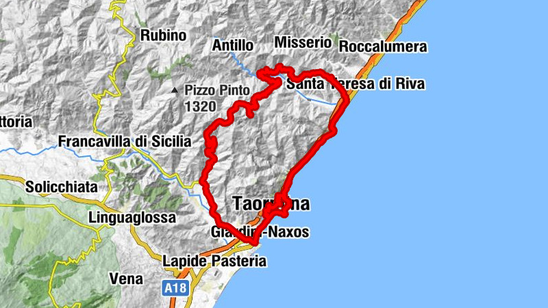 Taormina - Chiesa di Maria Santissima Annunziata - San Basilio - Monte Kalfa