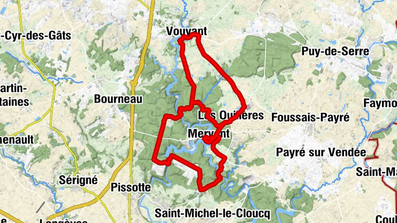 Vouvant - Le Vivier - La Chaise Boire - Église Saint-Médard