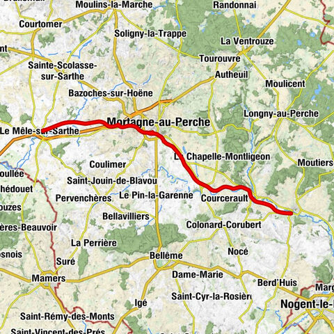 Bellou-sur-Huisne - Terre Rouge - Le Moulin Neuf - Église Saint-Langis