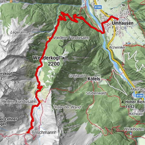 Frischmannhütte - Umhausen