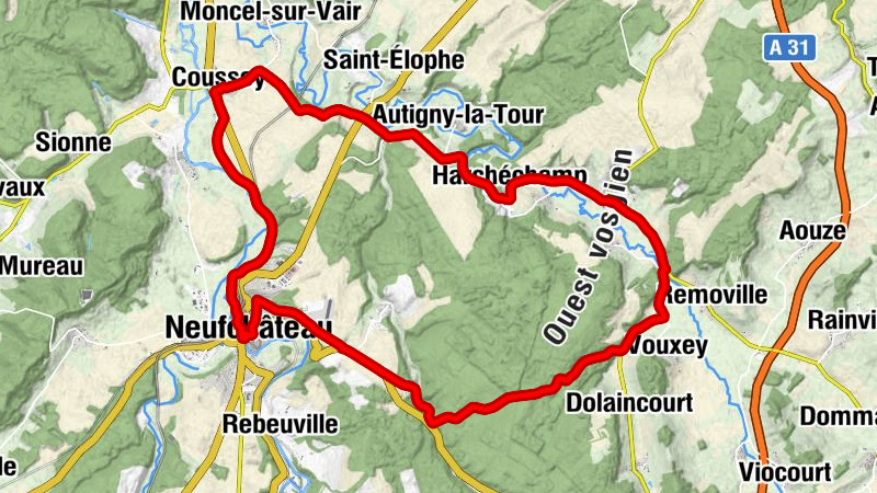 Neufchâteau - Corvée - Coussey - Soulosse-sous-Saint-Élophe