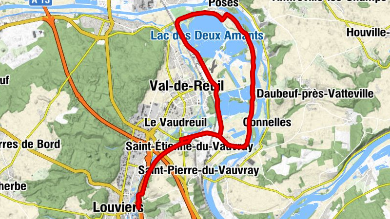 Louviers - Saint-Étienne-du-Vauvray - Val-de-Reuil - Poses
